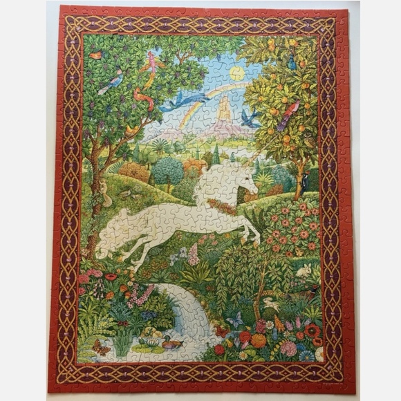 Rare Vintage Springbok Hallmark Song Of The Unicorn 1970s Fantasy Jigsaw Puzzle - Picture 2 of 5